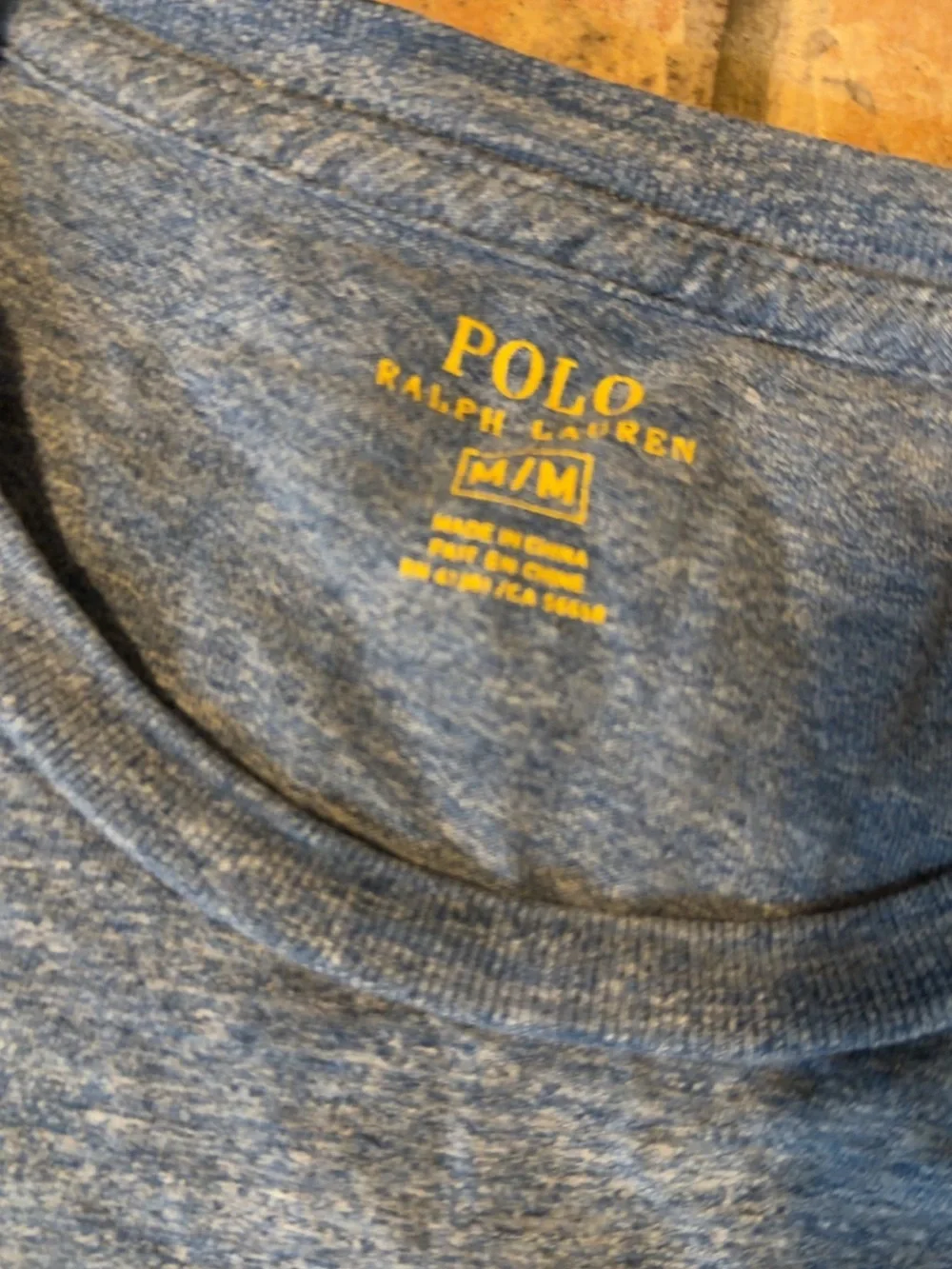 Polo by Ralph Lauren Heather Blue Long-Sleeve Crew Tee